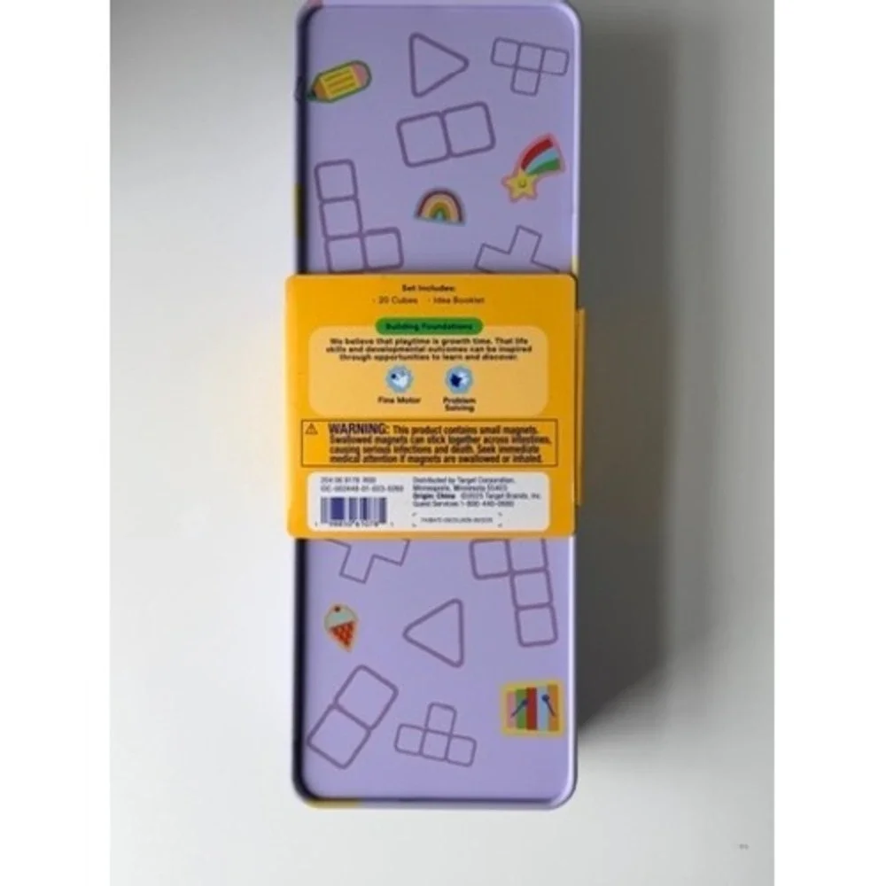 Giggle‎ Scape Magnetic Blocks 20pc Mini Building Set Purple Toddler NEW